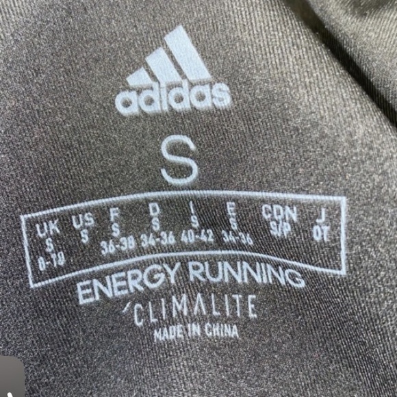 Adidas 3 Stripe Energy Running Climalite Compression Tights Black Size Small - Picture 10 of 12